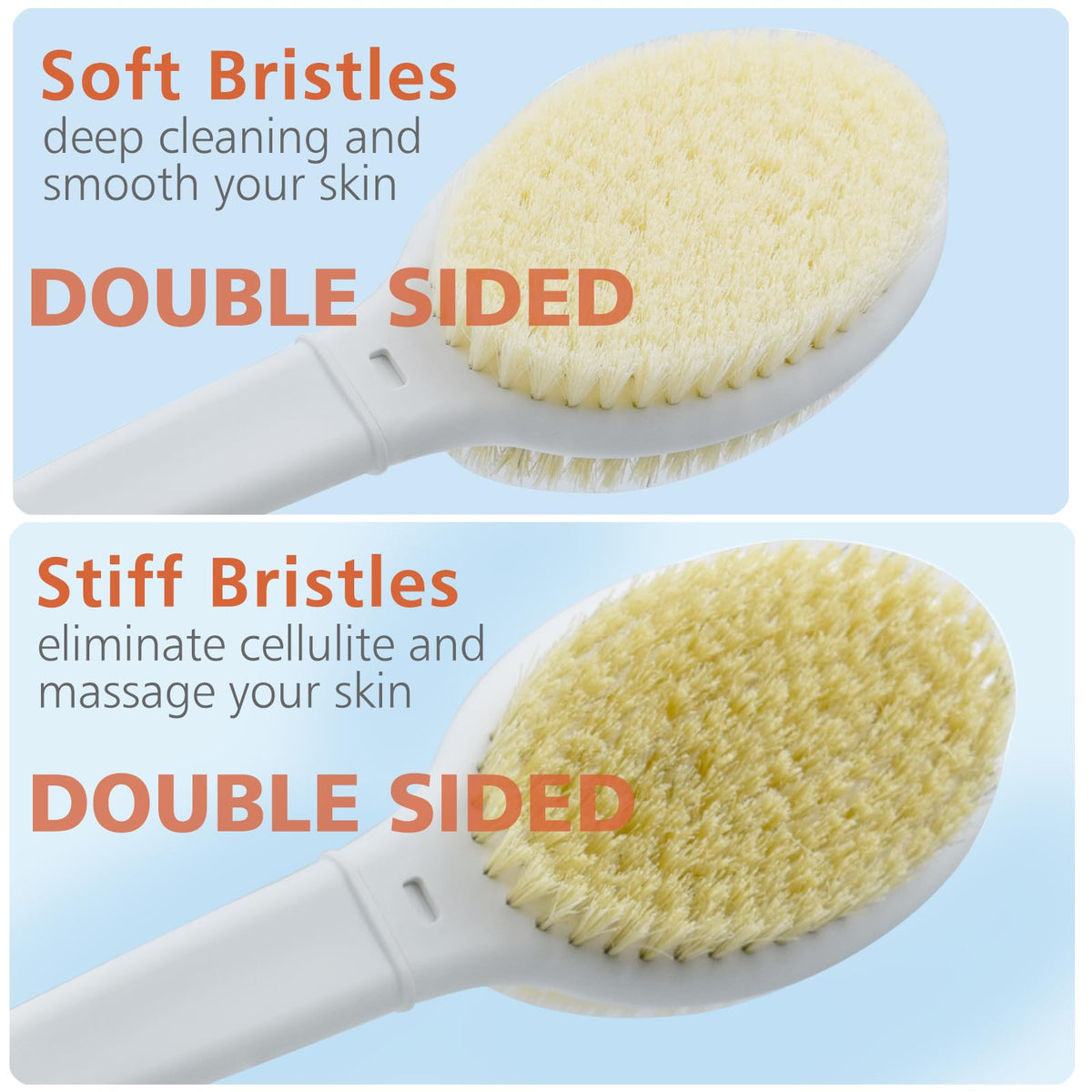 HONOMA close-up stiff natural bristles for effective exfoliation