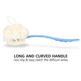 HONOMA curved long handle detail with non-slip grip for easier reach and comfortable control
