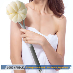 HONOMA long handle grip with hanging loop for secure hold and easy drying benefit
