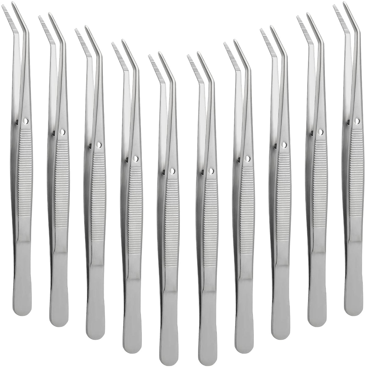 Honoson front packaging showing ten stainless steel tweezers and bulk value
