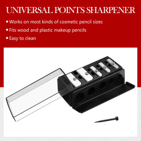 Honoson sharpeners inside a travel pouch for easy on-the-go makeup touch-ups