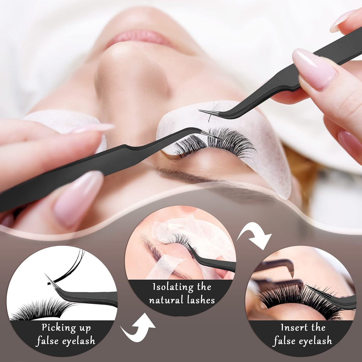 Honoson transparent protective cap on tweezer tip protecting skin and tips