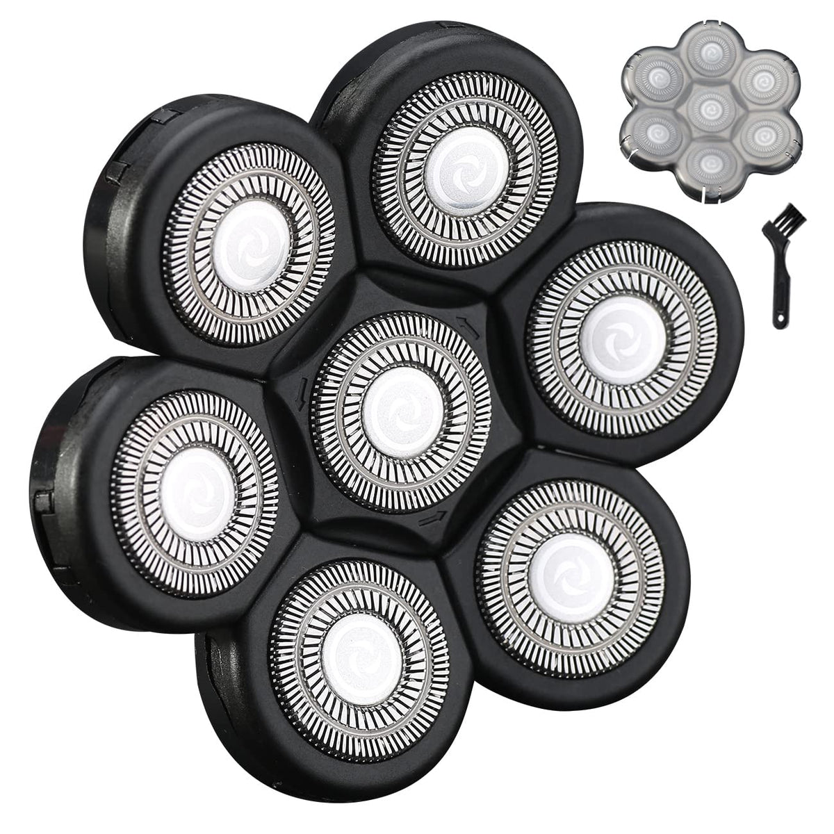 HONTEC front view of 7D black head showing sleek design and easy fit