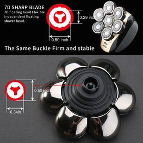 HONTEC top angle displaying seven floating blades for better contouring