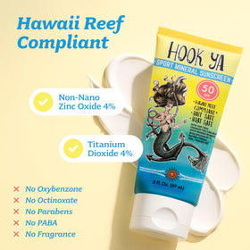 Hook'Ya close-up cream texture showing lightweight mineral finish and smooth blend