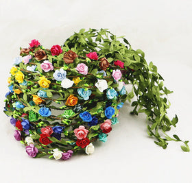 HOPEANT floral crown styled with festival outfit for vibrant look