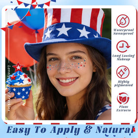 HOSAILY child model wearing freckles smiling for safe playful face decoration
