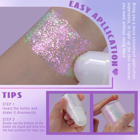 HOSAILY chunky sequins zoom displaying holographic sparkle and color-shift effect benefit