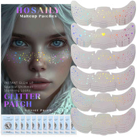 HOSAILY front packaging showing 24 holographic freckle stickers for instant sparkle