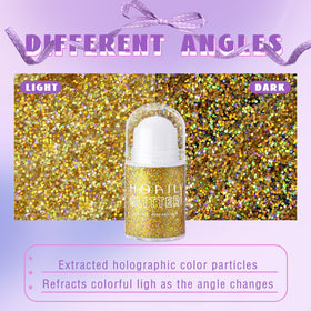 HOSAILY glitter in hair parting adding chameleon color change for dramatic style