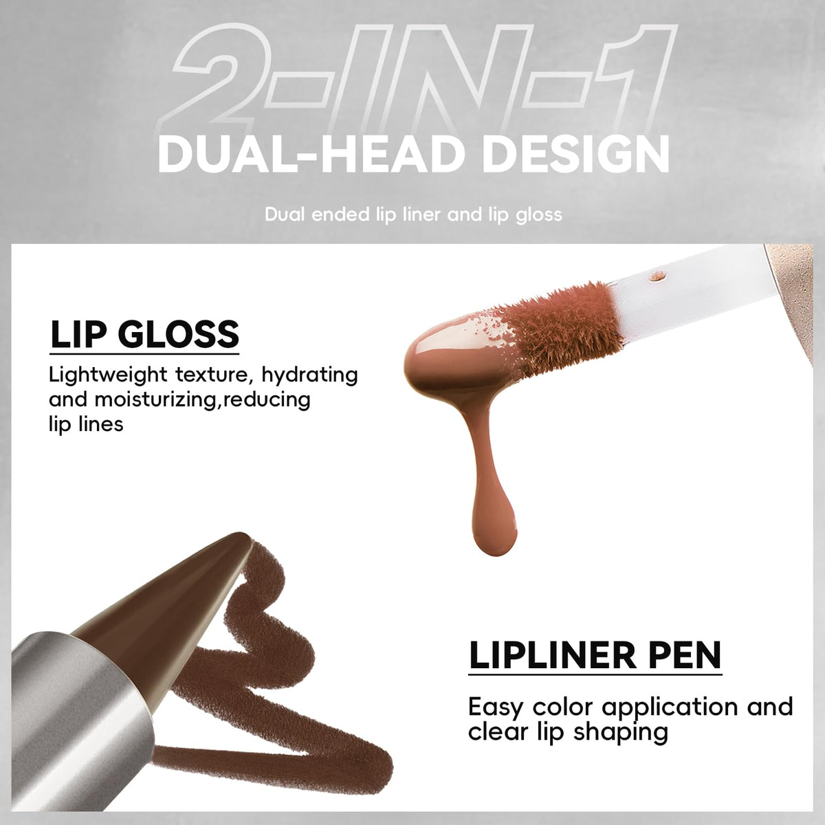 HOSAILY in-use model lip closeup demonstrating defined, glossy plumped finish