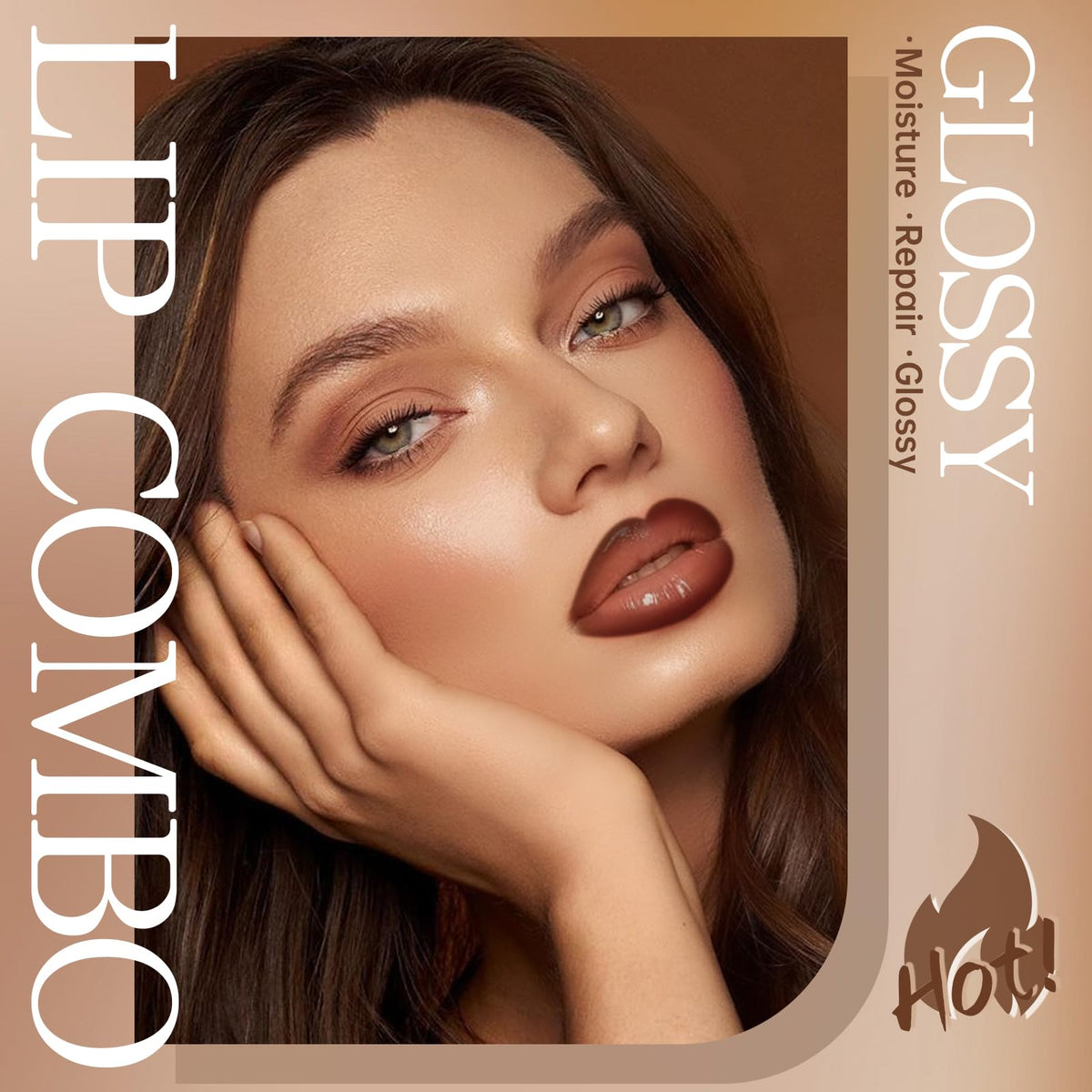 HOSAILY brown lip liner close-up tip for precise definition and fuller lips benefit