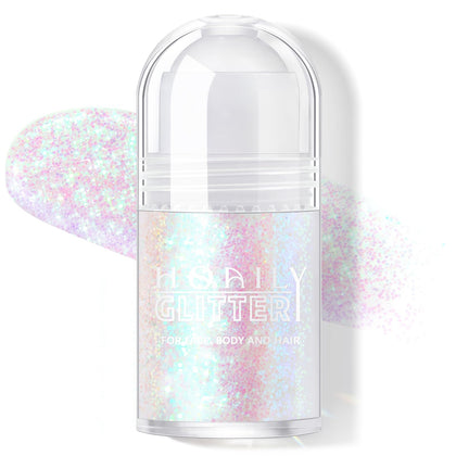HOSAILY roll-on front packaging showing compact festival glitter