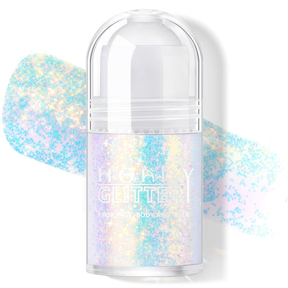 HOSAILY roll-on front view showing applicator and sparkling blue color for easy use