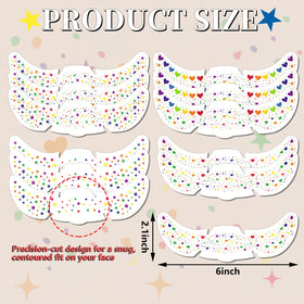 Hosomono design sheet with hearts stars and dots showing pattern choices