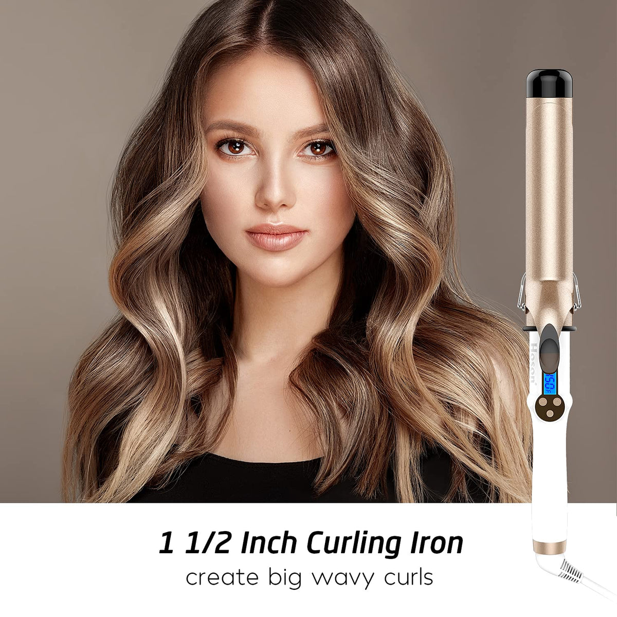 Hoson barrel close-up highlighting tourmaline ceramic for reduced frizz