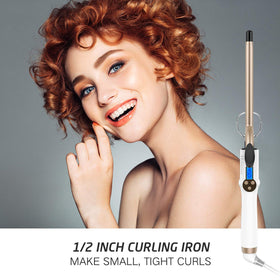 Hoson tourmaline ceramic barrel close-up showing smooth coating for reduced frizz and even heat