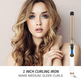 Hoson barrel close-up of tourmaline ceramic finish reducing frizz and adding shine