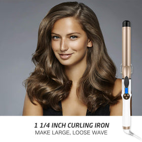 Hoson tourmaline-ceramic barrel close-up reducing frizz and enhancing shine