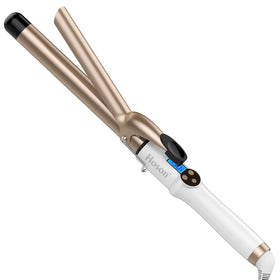 Hoson front view curling iron showing full tool and ergonomic handle for easy styling