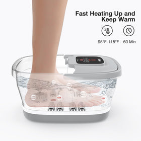 HOSPAN closeup of eight shiatsu rollers highlighting targeted foot relief