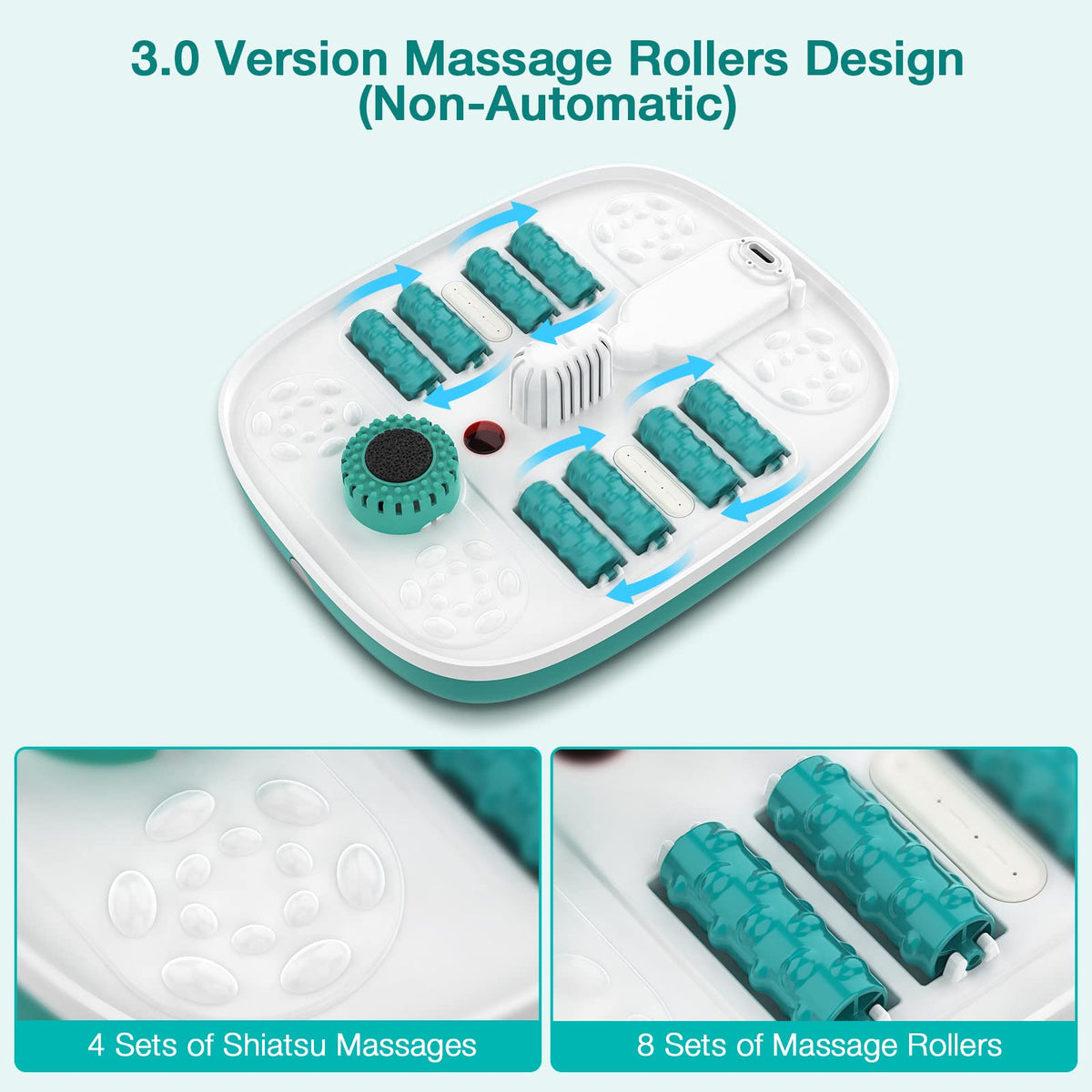 HOSPAN collapsed foot spa folded flat for easy storage and space savings