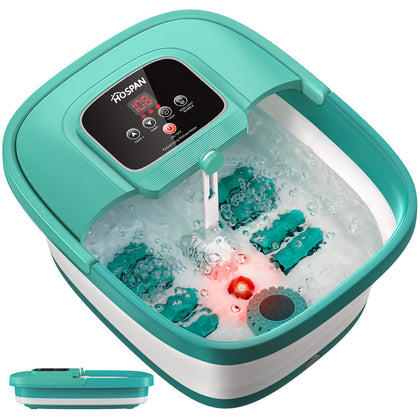 HOSPAN foot spa front view showing full unit and benefits of compact design