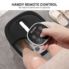 HOSPAN foot spa in a relaxing home setting offering convenient at-home relief