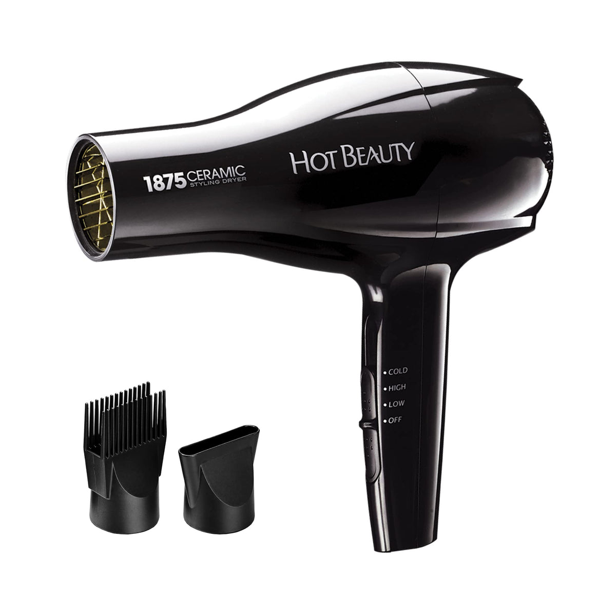 Hot Beauty front view showing controls and nozzle, efficient drying benefit