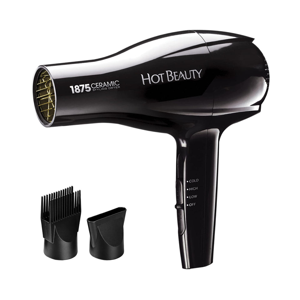 Hot Beauty front view showing controls and nozzle, efficient drying benefit