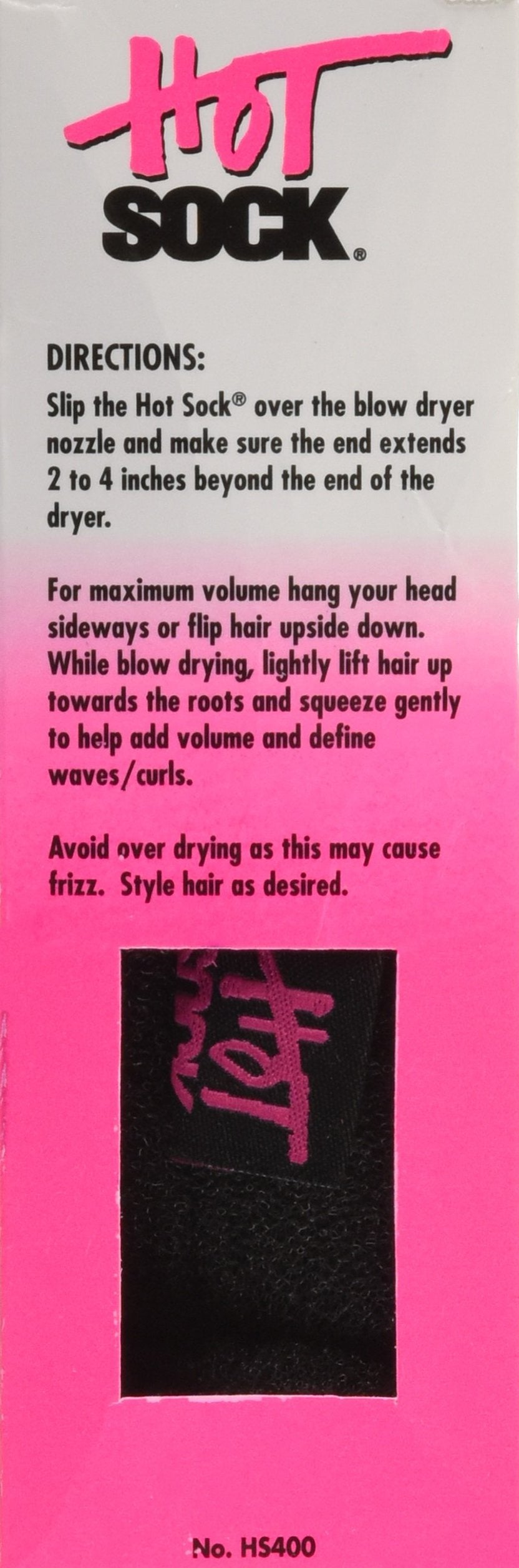 HOT Sock Diffuser attached to dryer styling curly hair for defined, frizz-reduced results