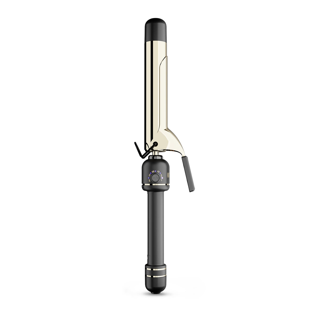 HOT TOOLS front view of 24K gold extended barrel showing sleek finish and reliability