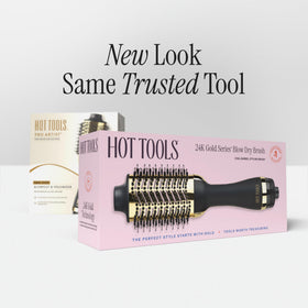 HOT TOOLS product packaging showing included 7-year warranty and professional branding