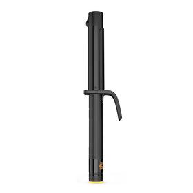 HOT TOOLS front view of black gold curling iron showing sleek design and easy handling