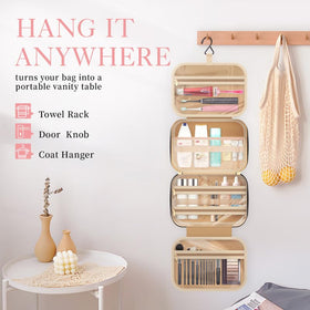 HOTOR elastic bottle straps and padding secure toiletries