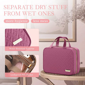 HOTOR leakproof PVC pockets separating wet items and protecting clothing in suitcase