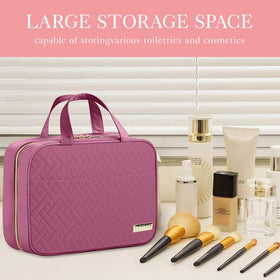 HOTOR bag hanging open on towel rack displaying organized compartments for quick access