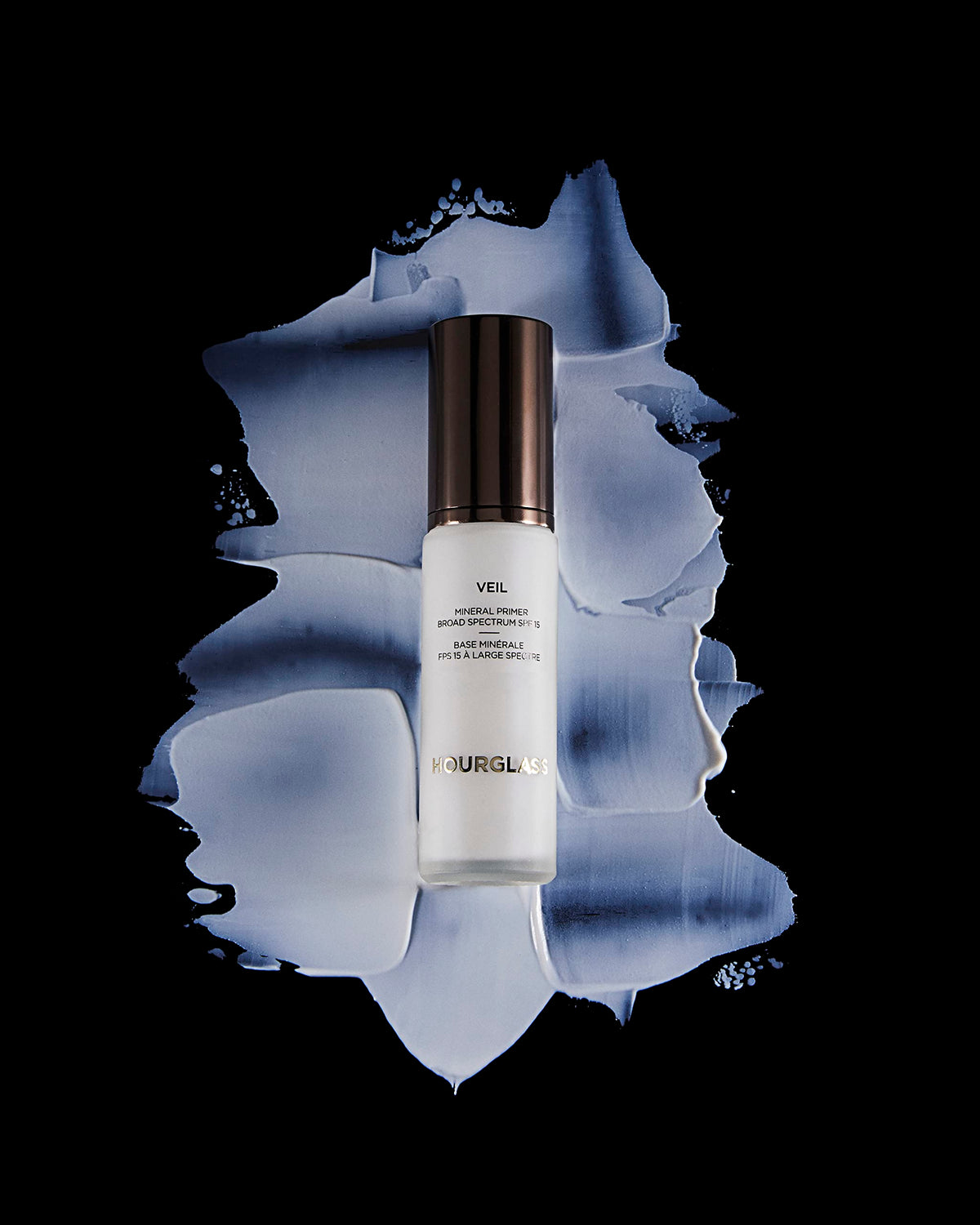 HOURGLASS primer applied before foundation demonstrating longer wear benefit
