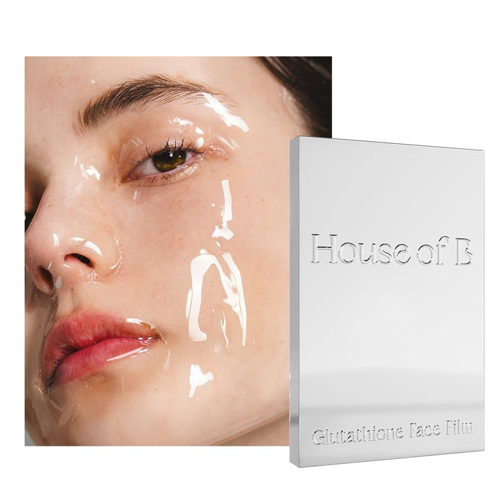 House of B front packaging showing three face film packs and product name benefit