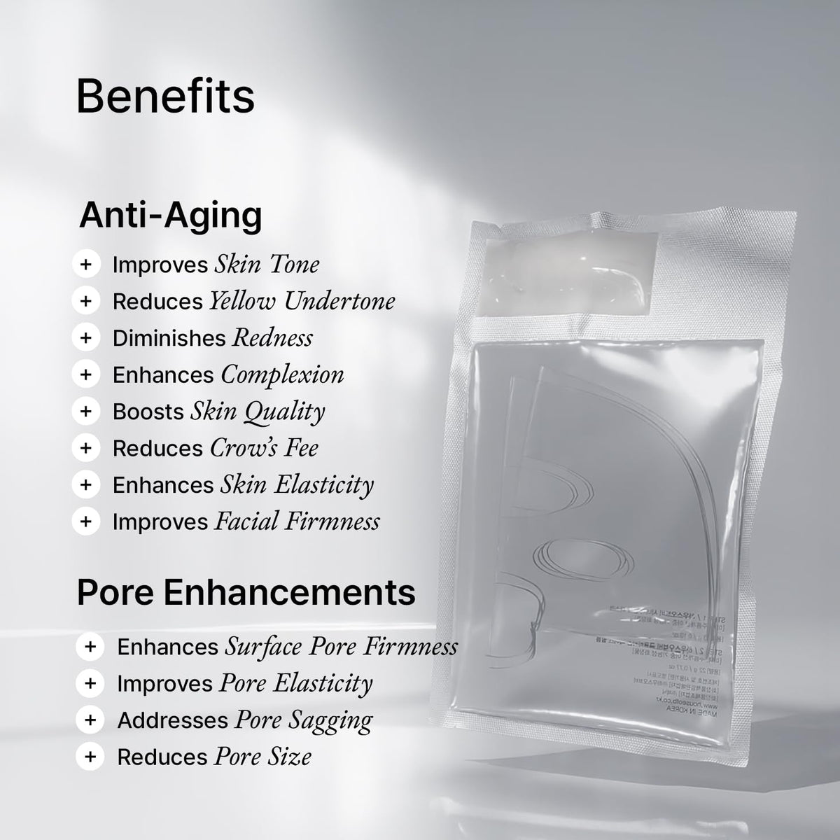 House of B hydrogel film applied on cheek demonstrating secure fit and overnight comfort