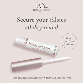 House of Lashes clear glue texture close-up demonstrating smooth spreadability