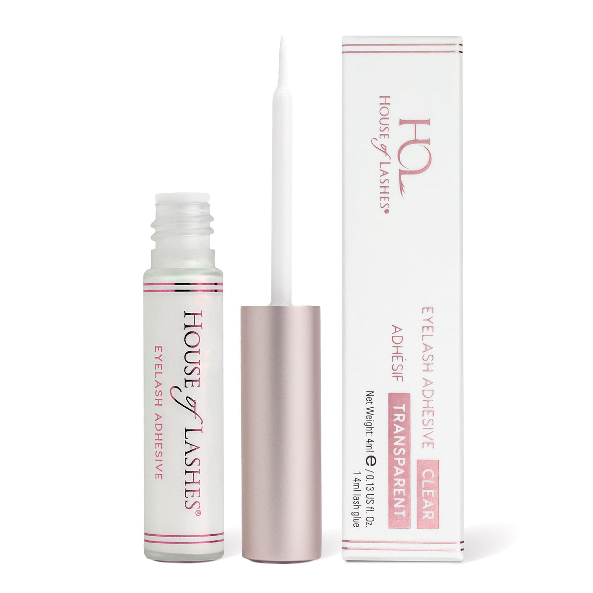 House of Lashes front packaging showing clear glue and long-wear benefit