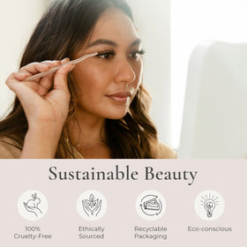 House of Lashes packaging label close-up highlighting latex-free ingredients