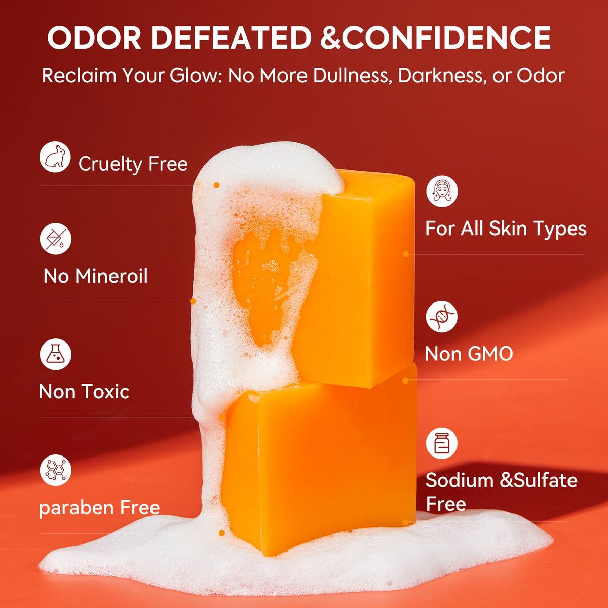 House of Nutrition soap bar in hand demonstrating travel-friendly size
