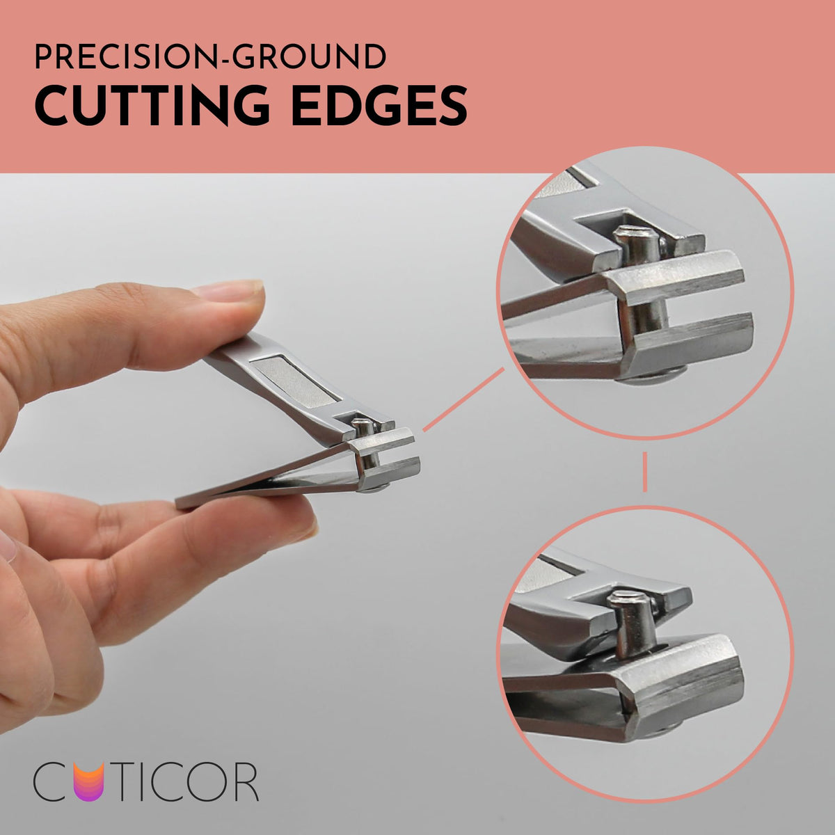 Houseify CUTICOR ergonomic handle with ridged grip for better control