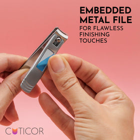 Houseify CUTICOR folded compact clipper illustrating pocket-ready size