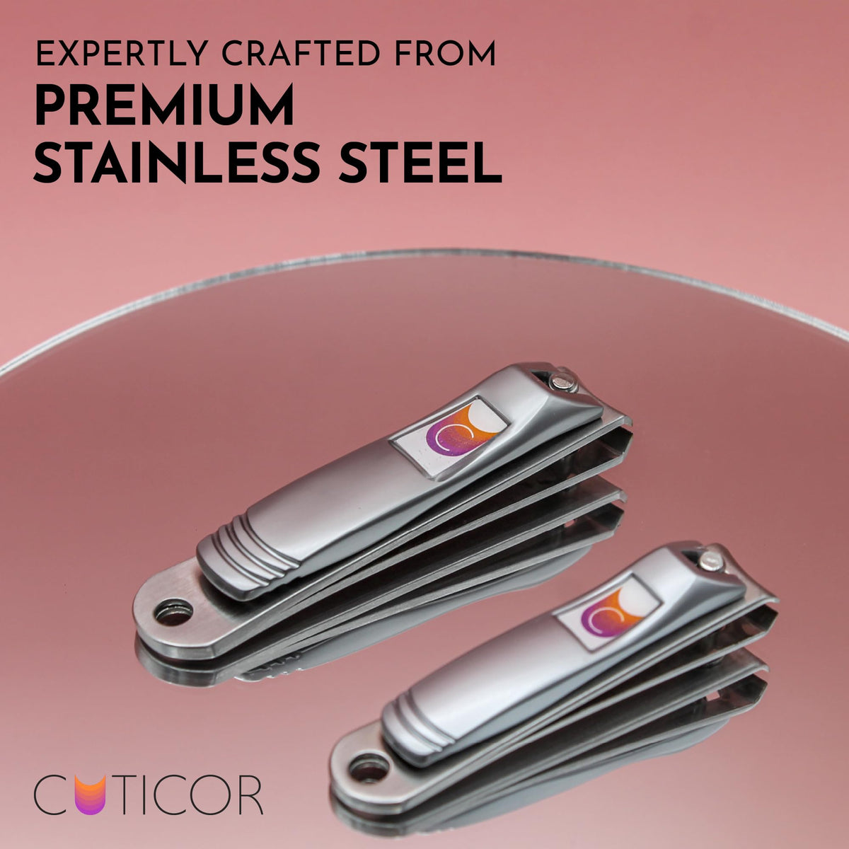 Houseify CUTICOR open clippers showing extra-sharp blades for precise trims