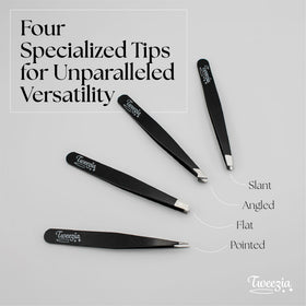 Houseify TWEEZIA pointed tip close-up catching fine hairs for accurate removal