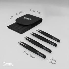 Houseify TWEEZIA slanted tip close-up showing precise grip for brow shaping and control