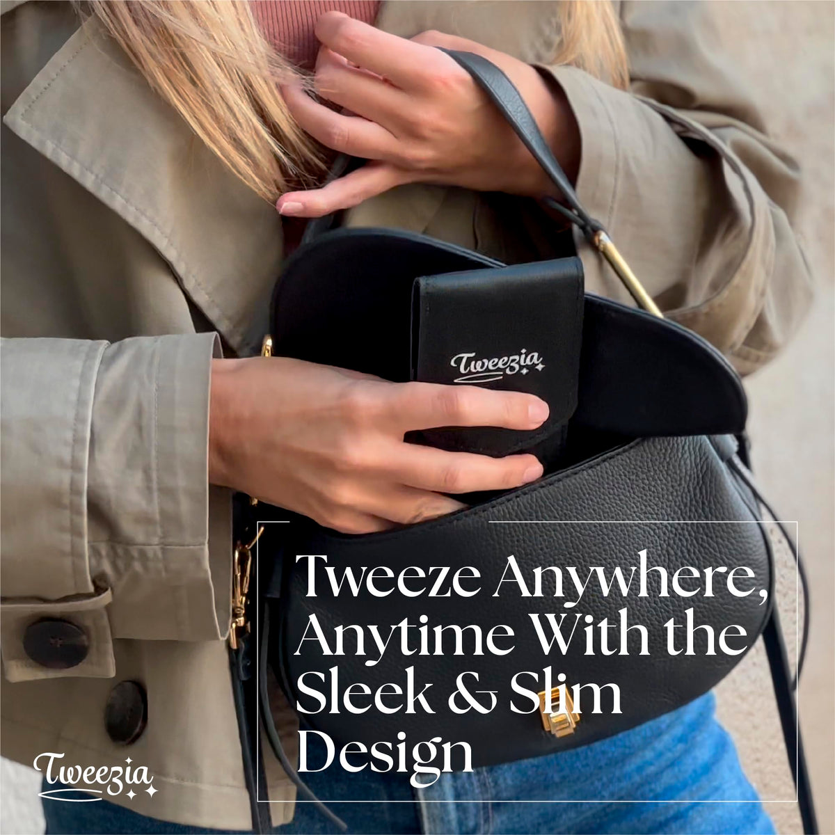 Houseify TWEEZIA in-hand scale comparison showing compact size and portable convenience